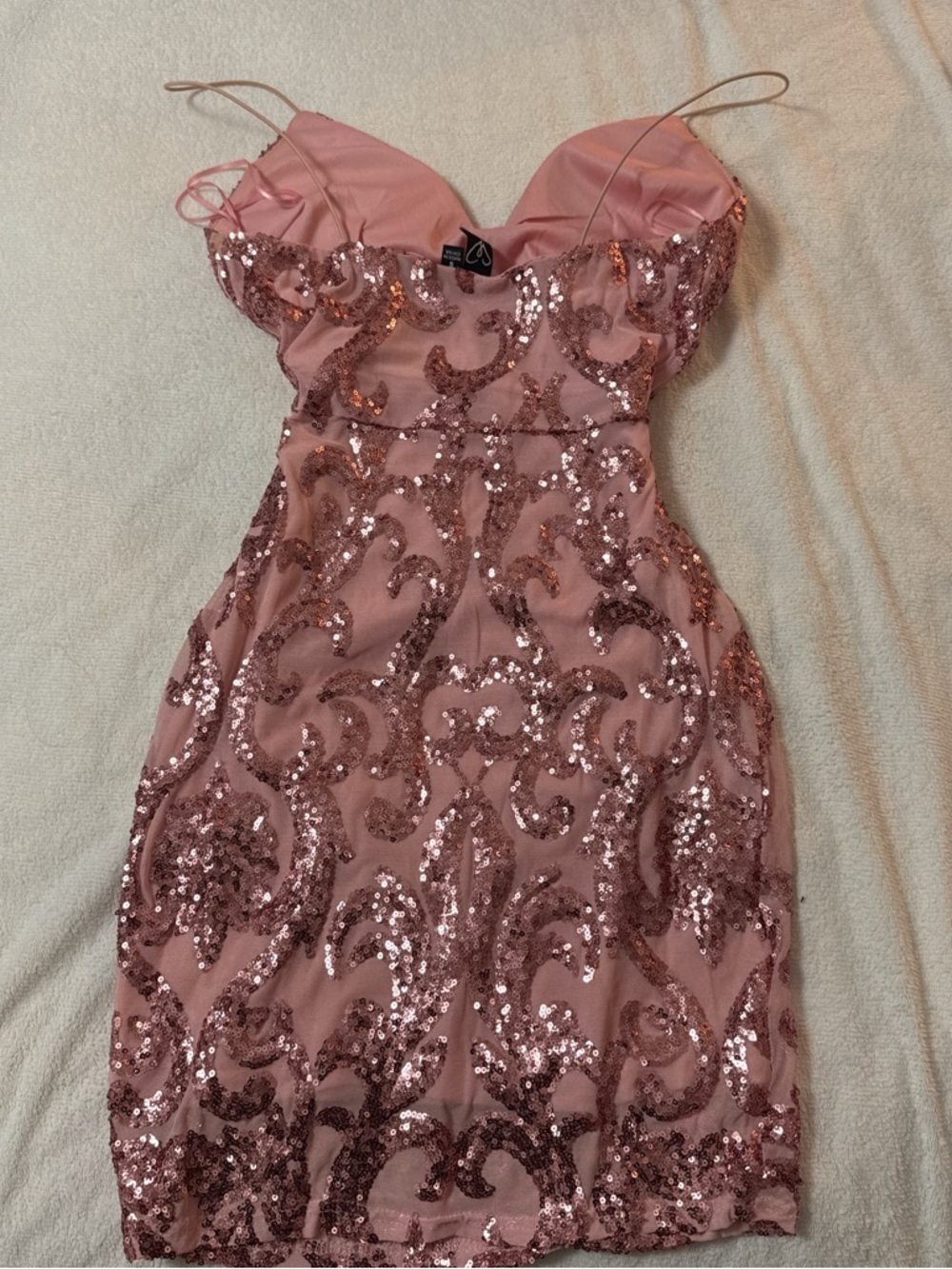 Windsor Pink Sequin Strapless Party Dress